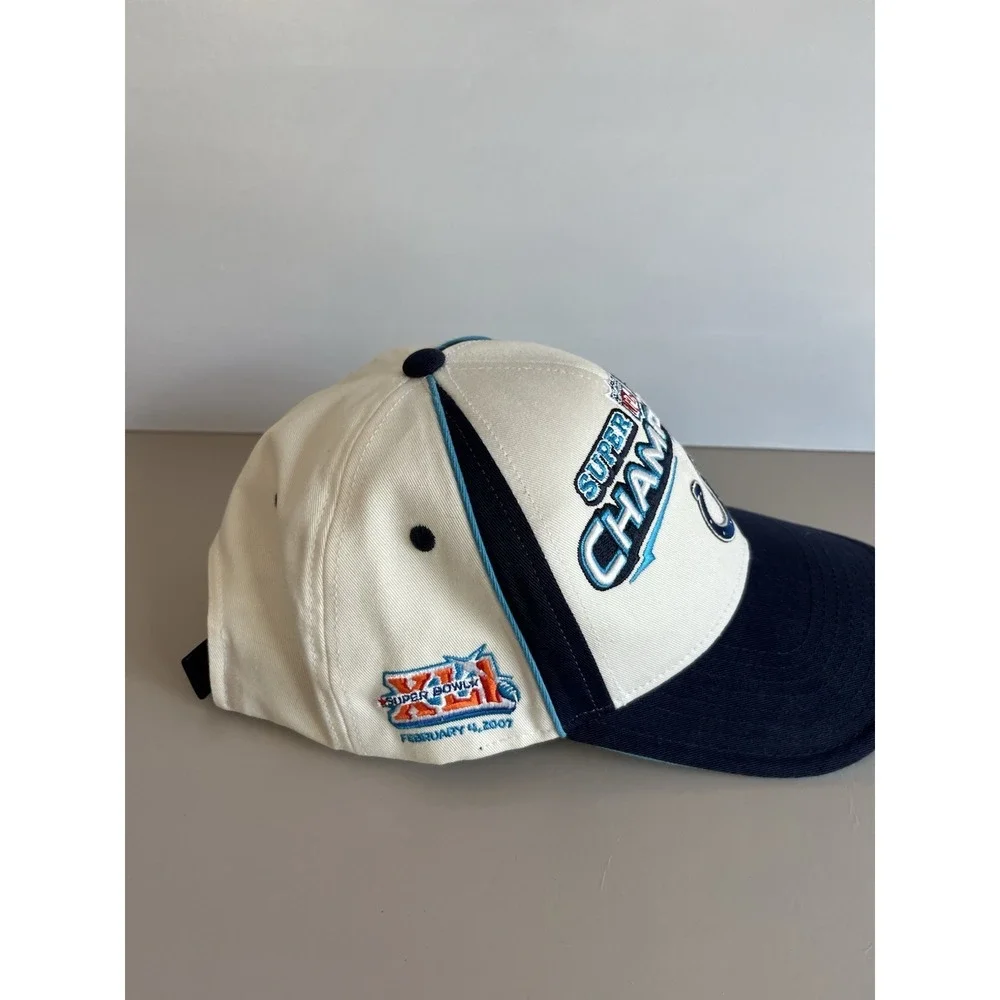 Indianapolis Colts 2007 NFL SUPER BOWL XLI Champions Locker Room Hat Strapback - Picture 3 of 10